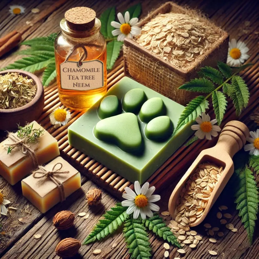 Neem, Chamomile, Tea Tree